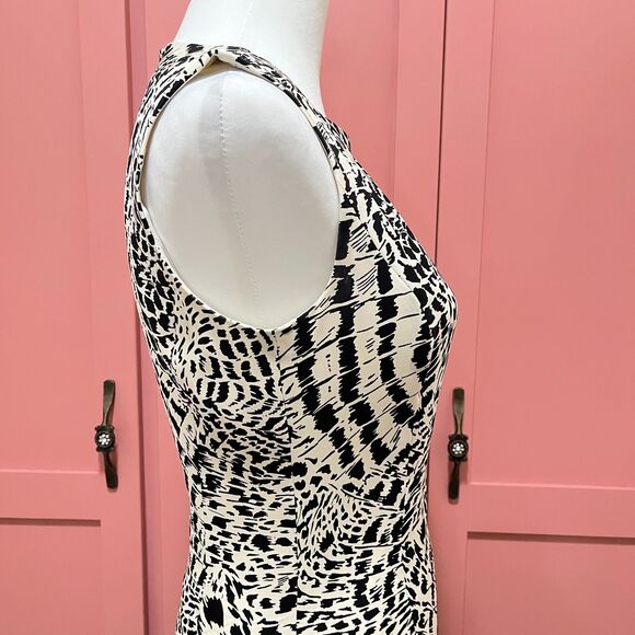 Elie Tahari Animal Print Shift Dress Size 2 - Picture 6 of 15